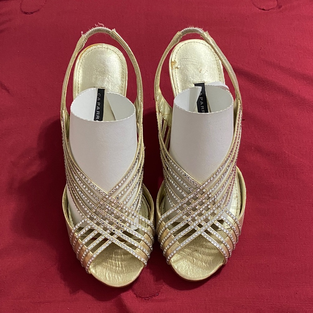 Caparros Gold Strappy Heels